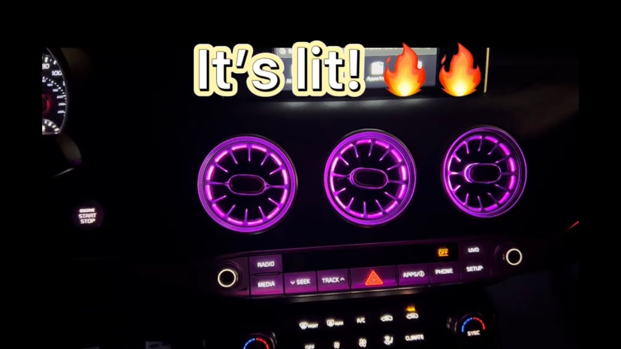 KIA Stinger Ambient air vents and App install/Pair - 2018-2022 + GIVE AWAY DETAILS!!