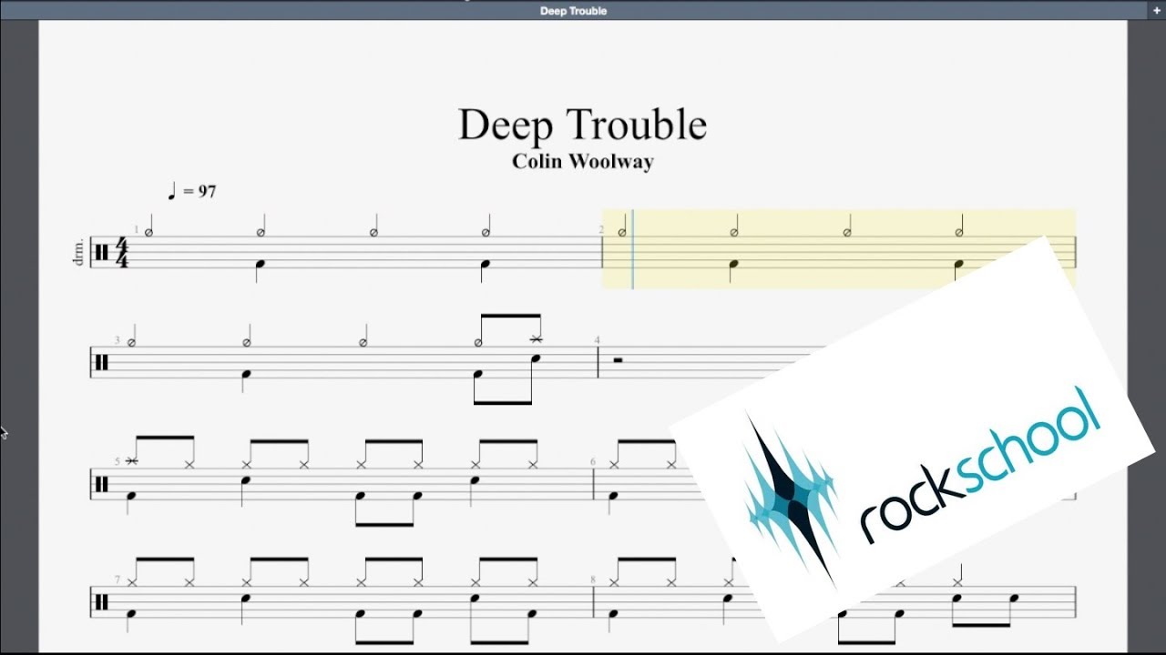 Deep Trouble Rockschool Grade 1 Drums