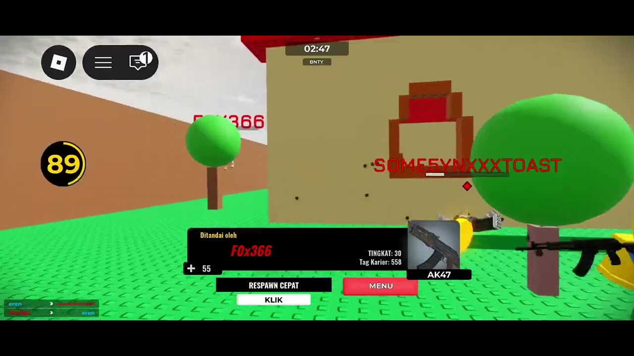 Gameplay roblox map GUNFIGHT ARENA 