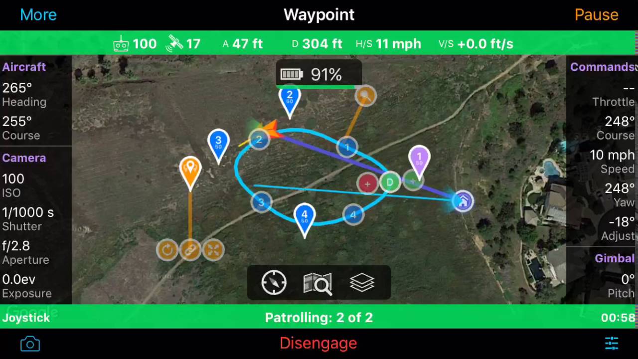 DJI Phantom 4 Autopilot Mobile App