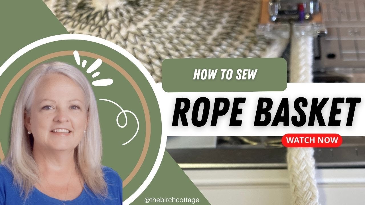 Sew a Rope Basket or Bowl Using Cotton Clothesline Rope | Janome 8200QCP Sewing Machine
