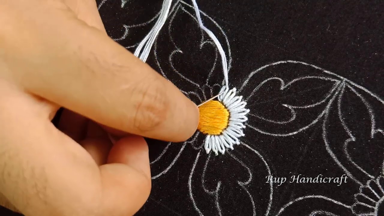 Phulkari Dupatta Design-61,কিভাবে ফুলকারি ডিজাইনে ওড়নায় এমব্রয়ডারি করবেন,Phulkari Dupatta Stitch