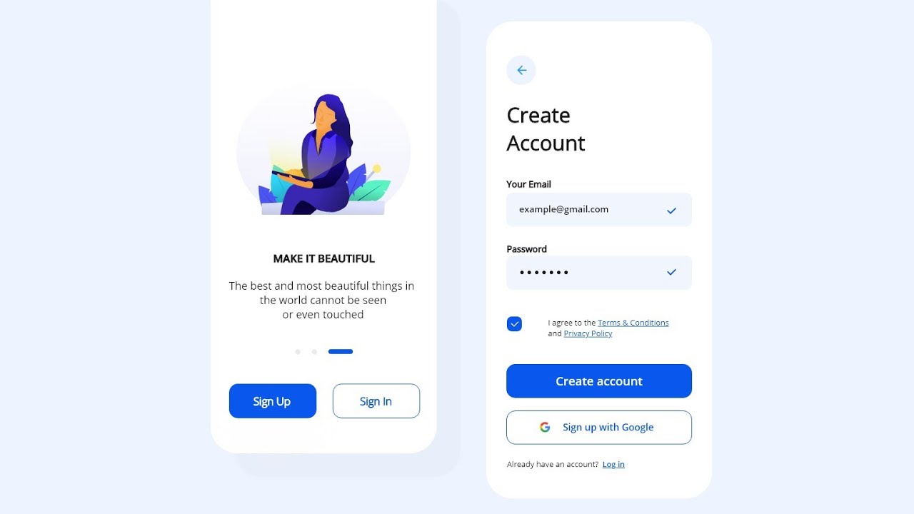 #1 How to create Professional and Animated login sign up screen in kodular|UI design AIA File|Part 1