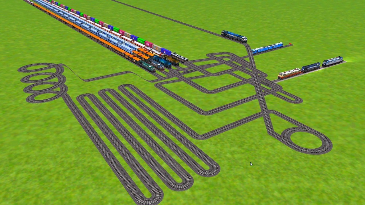 ALL TRAINS CROSSING AT 💣SQUARE RAILROAD TRACKS RISKY RAILROAD TRACKS|| train wold4 