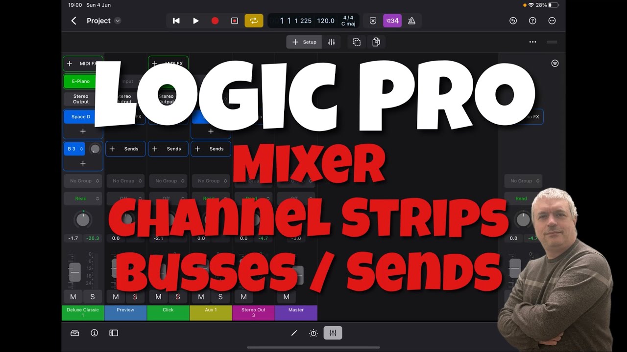 Apple Logic Pro for iPad - Tutorial 12: Mixer, Sends, Busses in Series or Parallel