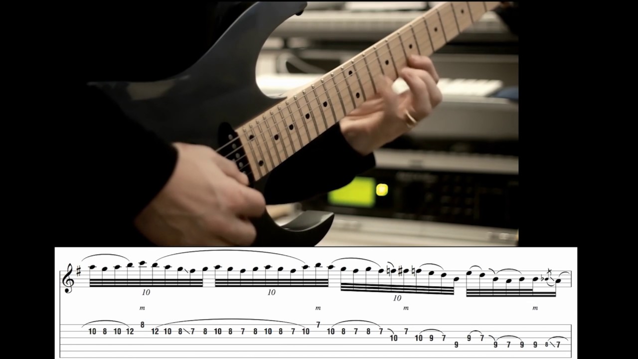 Joe Satriani - Time (Improvised solo w/ Tabs On Screen)