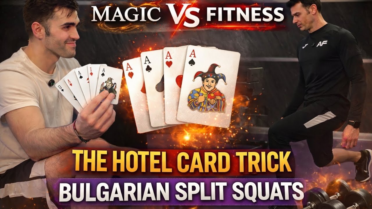 Hotel Card Trick vs Bulgarian Split Squats | Magic vs Fitness 5