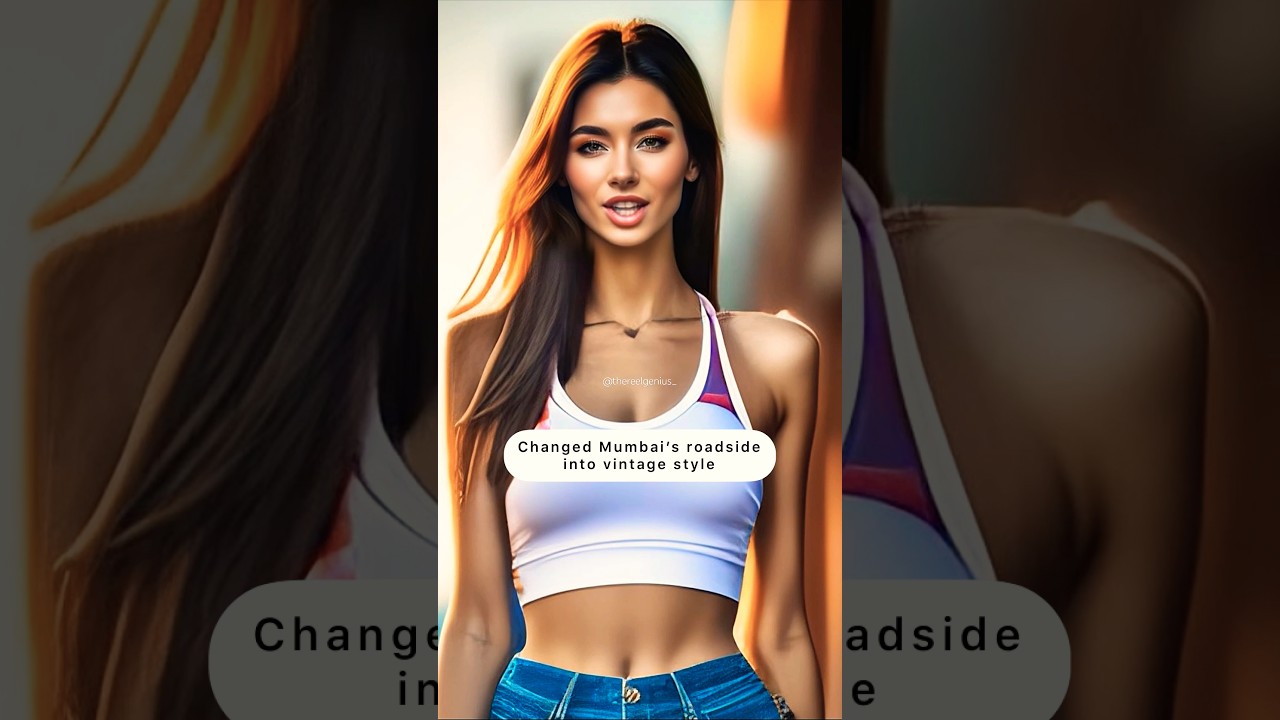 A.I series prompt 1 : Mumbai&rsquo;s roadside changed into vintage street style 🚘  #shorts #ai