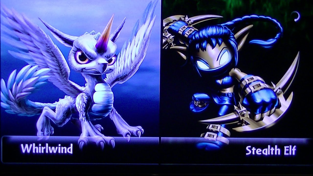 SKYLANDERS GIANTS POLAR WHIRLWIND VS LEGENDARY STEALTH ELF