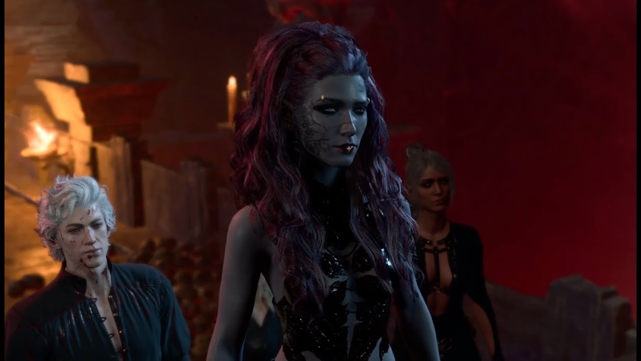 The Dark Urge meets up with Sceleritas Fel at the Temple of Bhaal