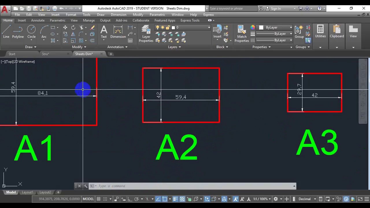 63-Plot From Model with scale || كيفيه طباعه اللوحات من الكاد بالسكيل واخرجات لوحات احترافيه