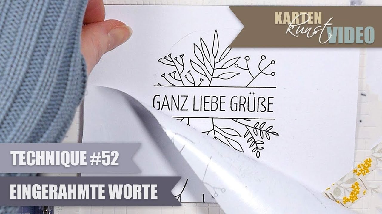Karten-Kunst Technique #52: Eingerahmte Worte