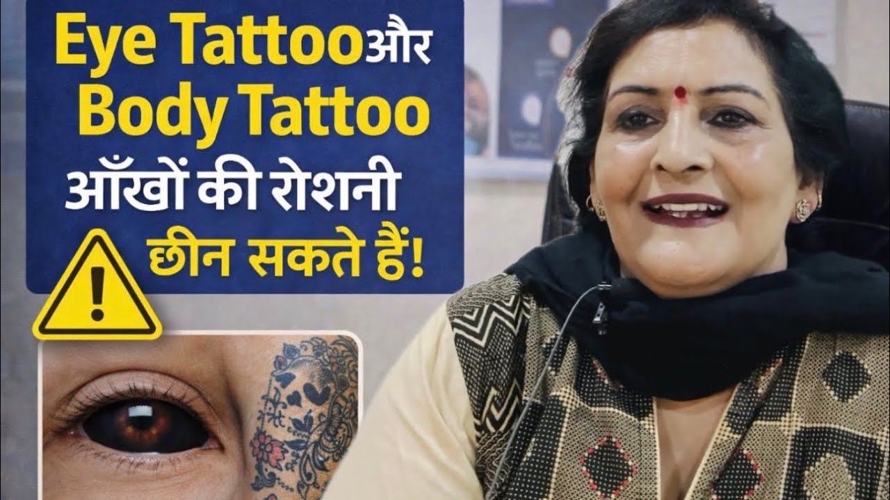 क्या आप body टैटू  या आँख में टैटू बनवा  रहे हैं तो क्या प्रॉब्लम्स आँखो  में हो सकती  बचने के उपाय 