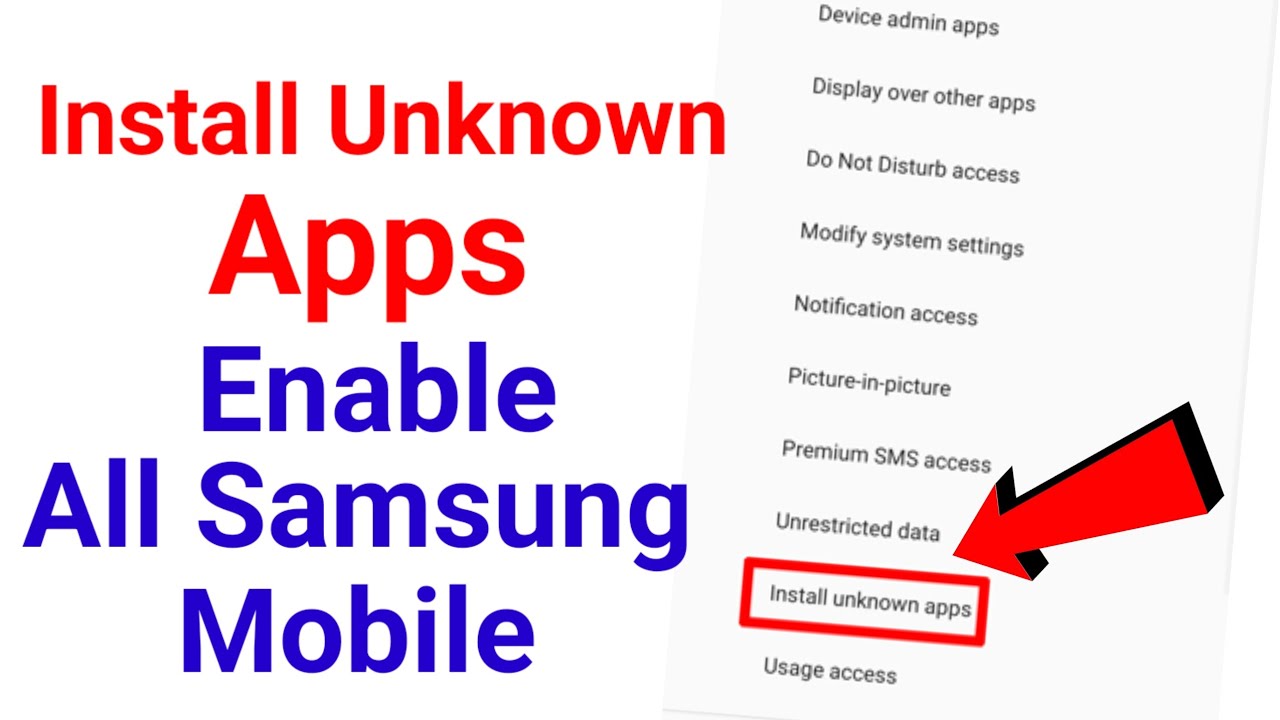 install unknown apps kya hota hai | how to enable install unknown apps