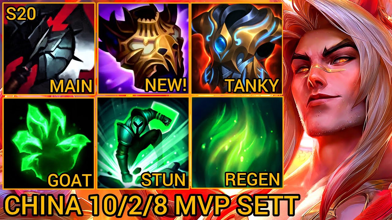 Legend Top 5 Sett MVP Baron Lane 10/2/8 - China Wild Rift New Meta Build & Runes By Tiarty