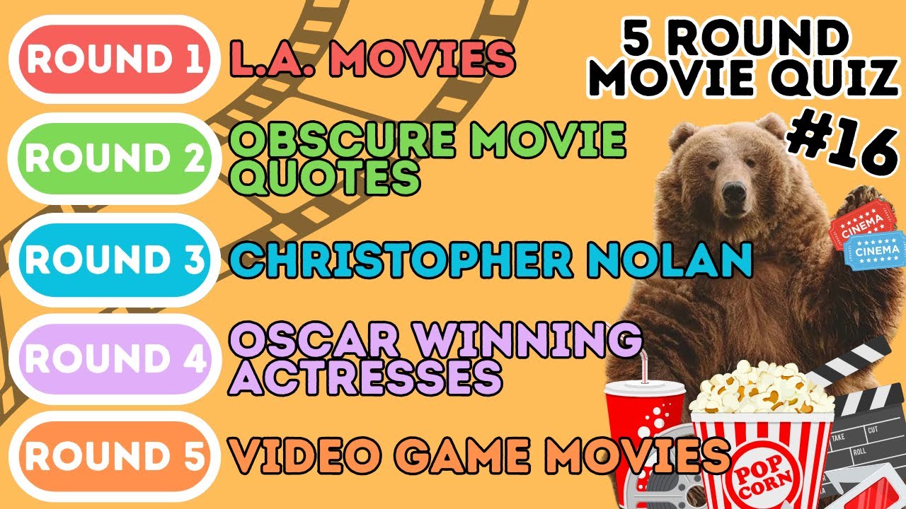The 5 Round Movie Quiz | L.A Movies, Quotes, Christopher Nolan, Oscars & Video Game Movies (16)