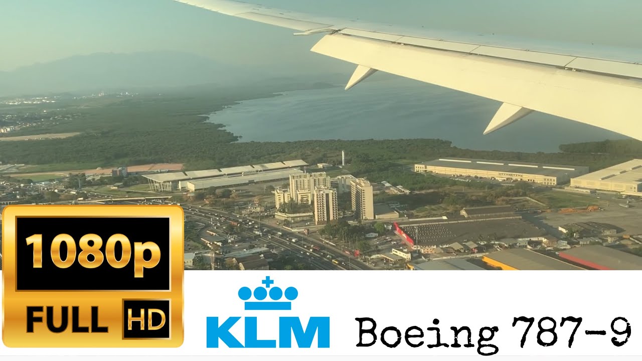KLM Royal Dutch Airlines, Boeing 787-9, landing Rio de Janeiro, RWY 15