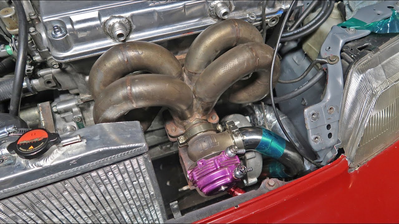 AWD BUILD 26 : CRX GETS RAMHORN TURBO MANIFOLD SETUP!