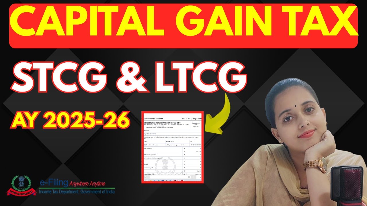 Capital Gain Tax Calculation Ay 25-26 | #capitalgaintax #ListedShares  #UnlistedShares