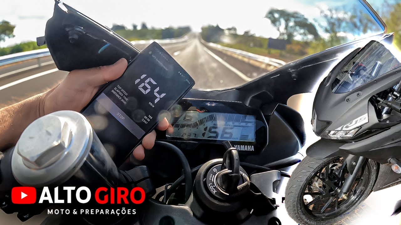 TOP SPEED YAMAHA R15 TODA ORIGINAL! ESSA MOTO NAO VAI TER LIMITE