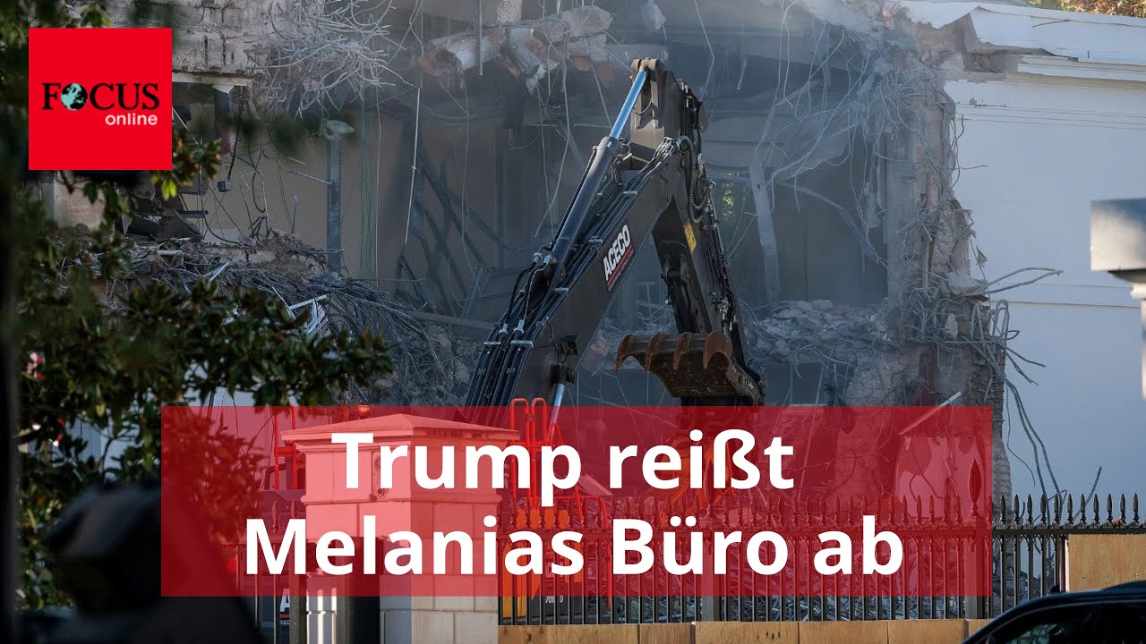 Trump l&auml;sst Melanias B&uuml;ro im Wei&szlig;en Haus abbaggern - sein neuer Prunk-Plan