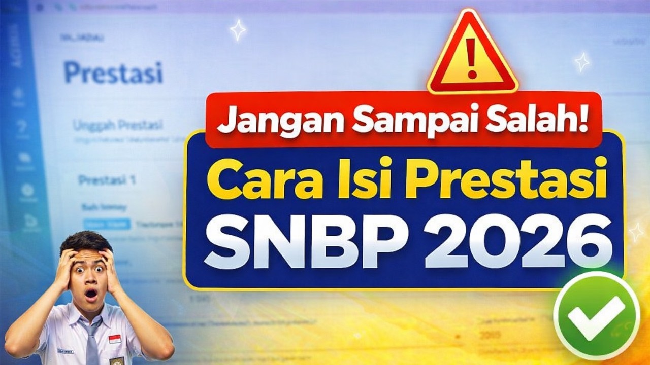 Panduan Mengisi Prestasi SNBP 2026 yang Benar + Contoh Pengisian