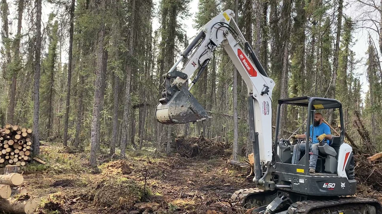 0148 Clearing land on the Alaska homestead
