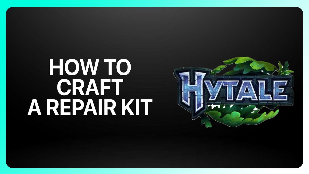 How To Craft A Repair Kit In Hytale ! Tutorial