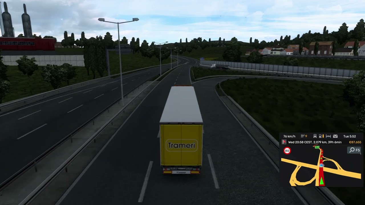 Perjalanan Hari Pertama - Pengiriman Kargo Talang Atap Tembaga Ke Edinburgh | ETS2