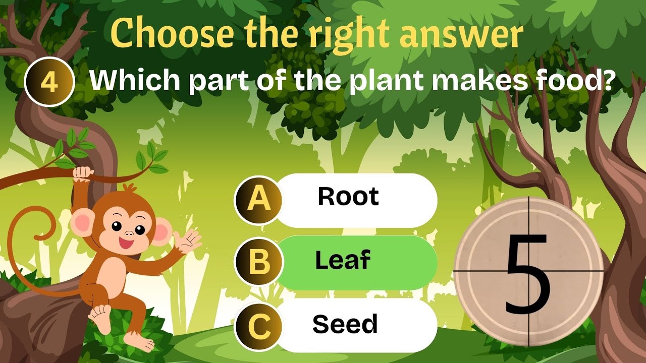 Grade 1 | 30 Science Quiz | 🌻Learn About Plants 🌱! | KSSR |Fun & Educational Video