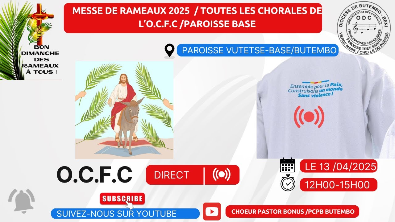 🎥 LIVE – MESSE DE RAMEAUX 2025