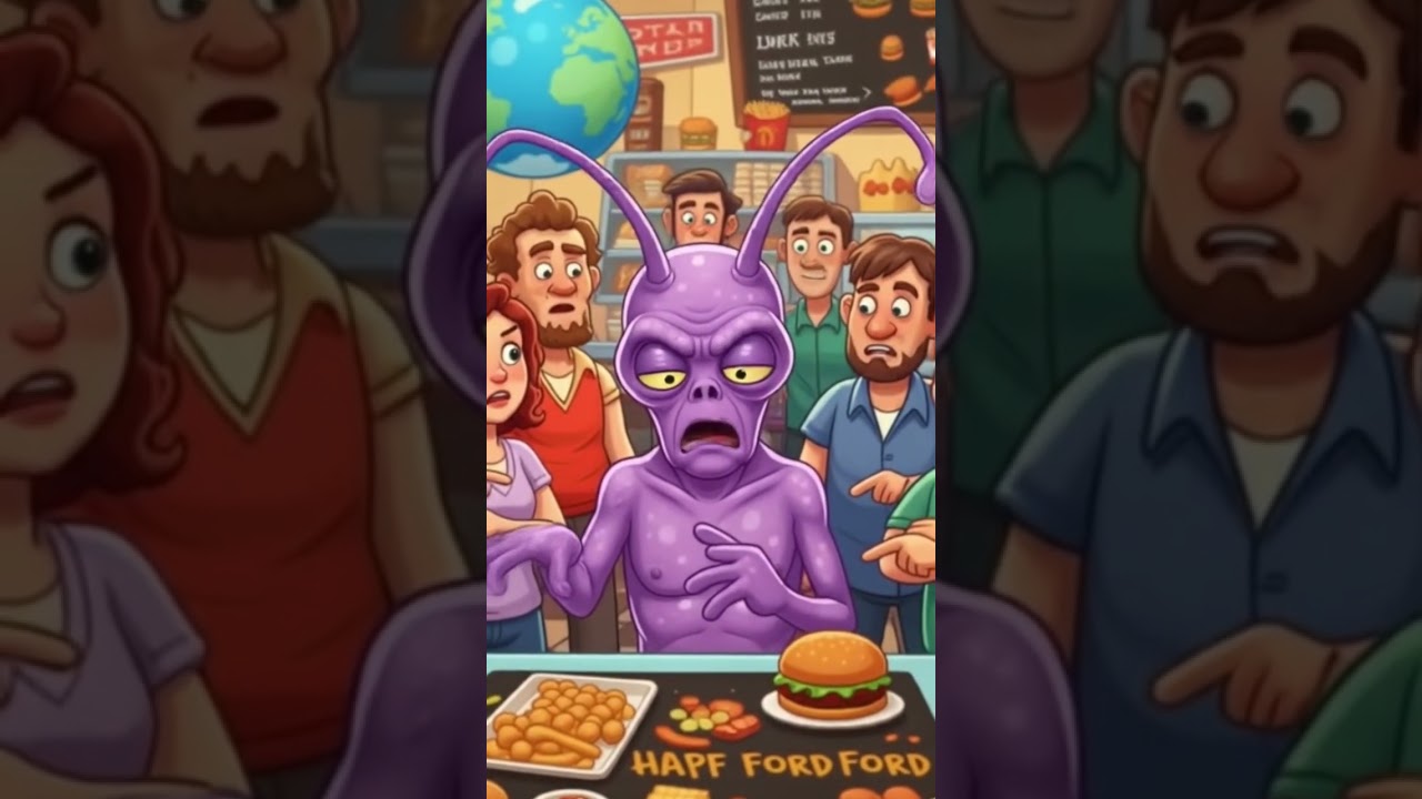 Alien ordering fast food ! Aliens in Human Roles #shorts #funny #alien