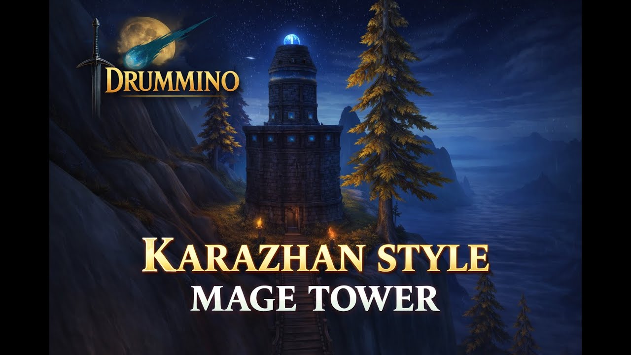 I Built a Karazhan-Style Mage Tower | WoW Housing Speed Build