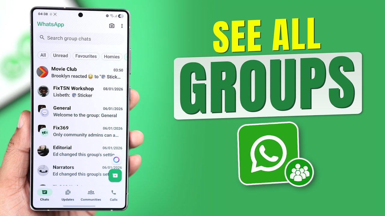 Как увидеть все свои группы WhatsApp! [В одном месте]