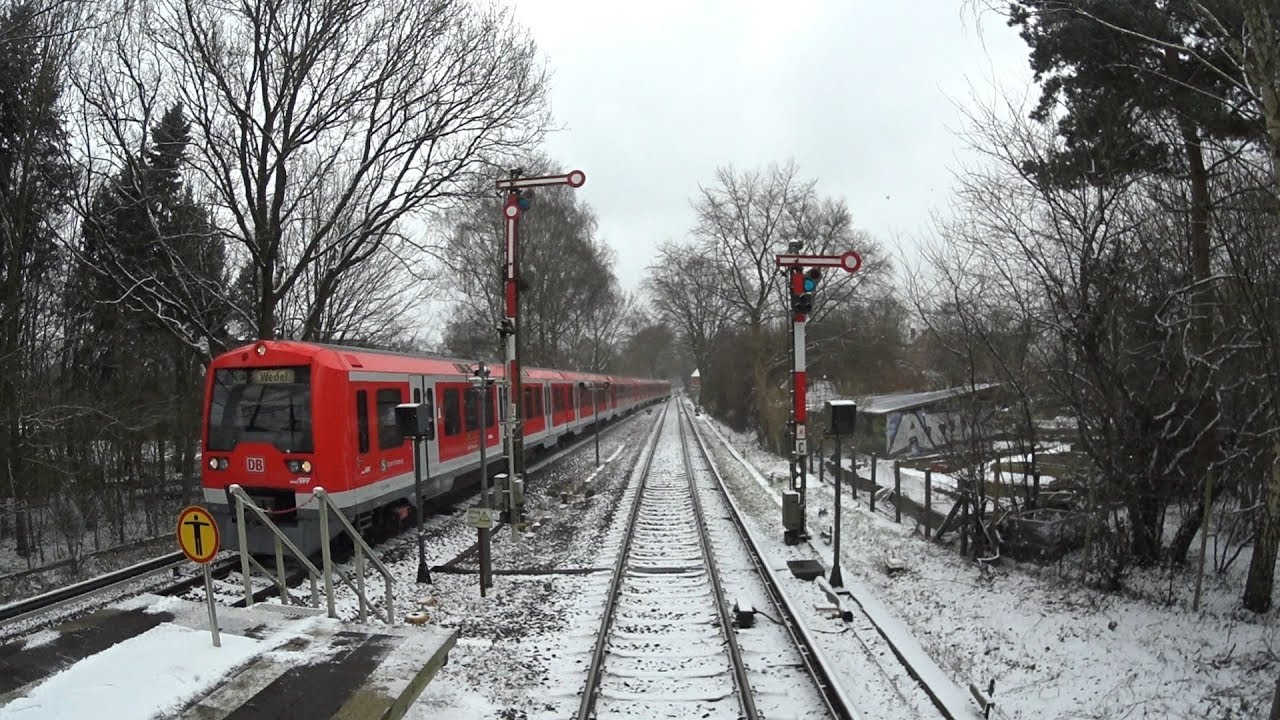 Führerstandsmitfahrt BR474 S-Bahn Hamburg S1 Blankenese - Wedel - Blankenese [02/2018]