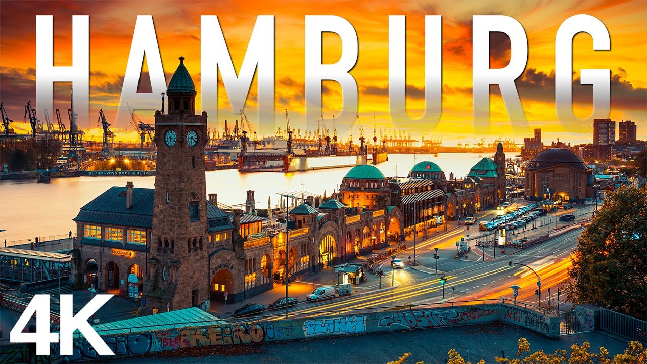 Hamburg 4K Drone View | Scenic Aerial Shots of Harbor & City Landmarks | Relaxing Cinematic Music
