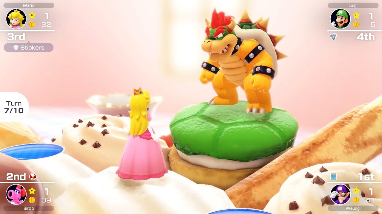 Mario Party Superstars #266 Peach's Birthday Cake Peach vs Birdo vs Luigi vs Waluigi