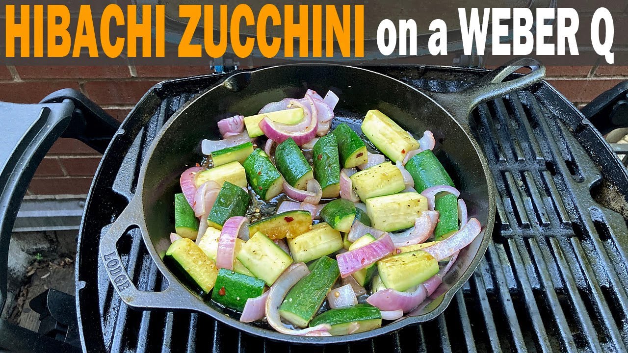 HIBACHI ZUCCHINI: Japanese Steakhouse-Style Grilled Veggies on the Weber Q Grill