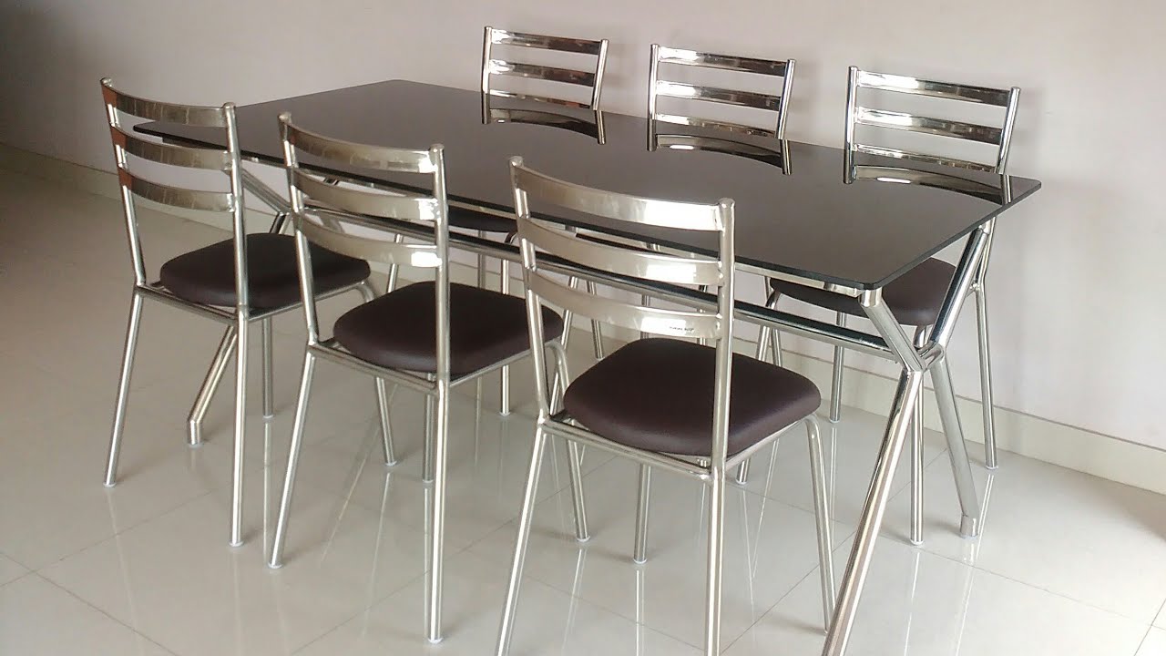 Stainless Steel Dining Table Set in Stylish Look...