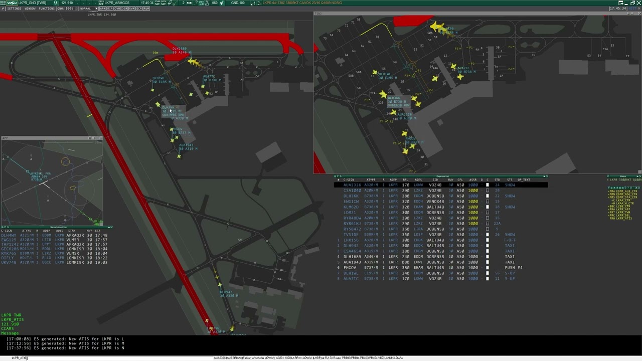 VATSIM ATC | Prague Ruzyne Ground | Czech Online Day