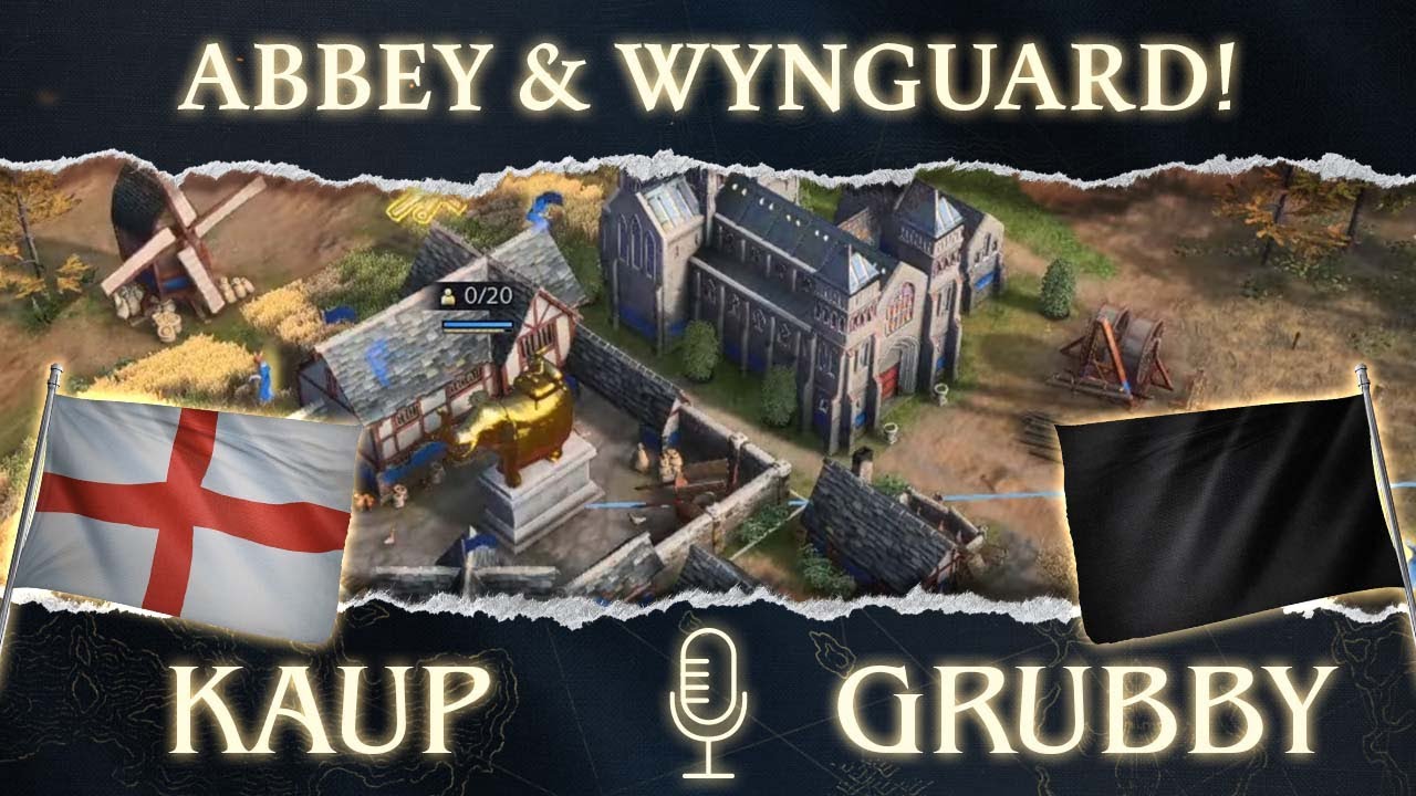 Abbey of Kings & Wynguard palace! - kauP vs Grubby - AoE4 Highlight Games #18