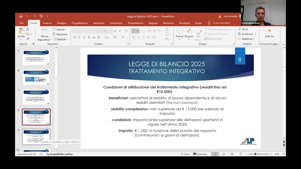 Legge di Bilancio 2025: Modifiche TUIR su tassazione Reddito
