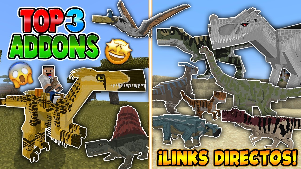 Addons de dinosaurios para minecraft bedrock 1.21
