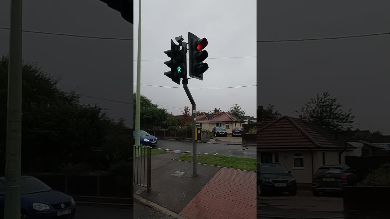 Mildenhall: North Terrace A1101, PEEK Elite Traffic Lights Pelican Crossing