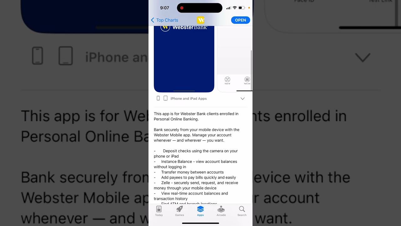 Webster Bank mobile app - how to install on iPhone?