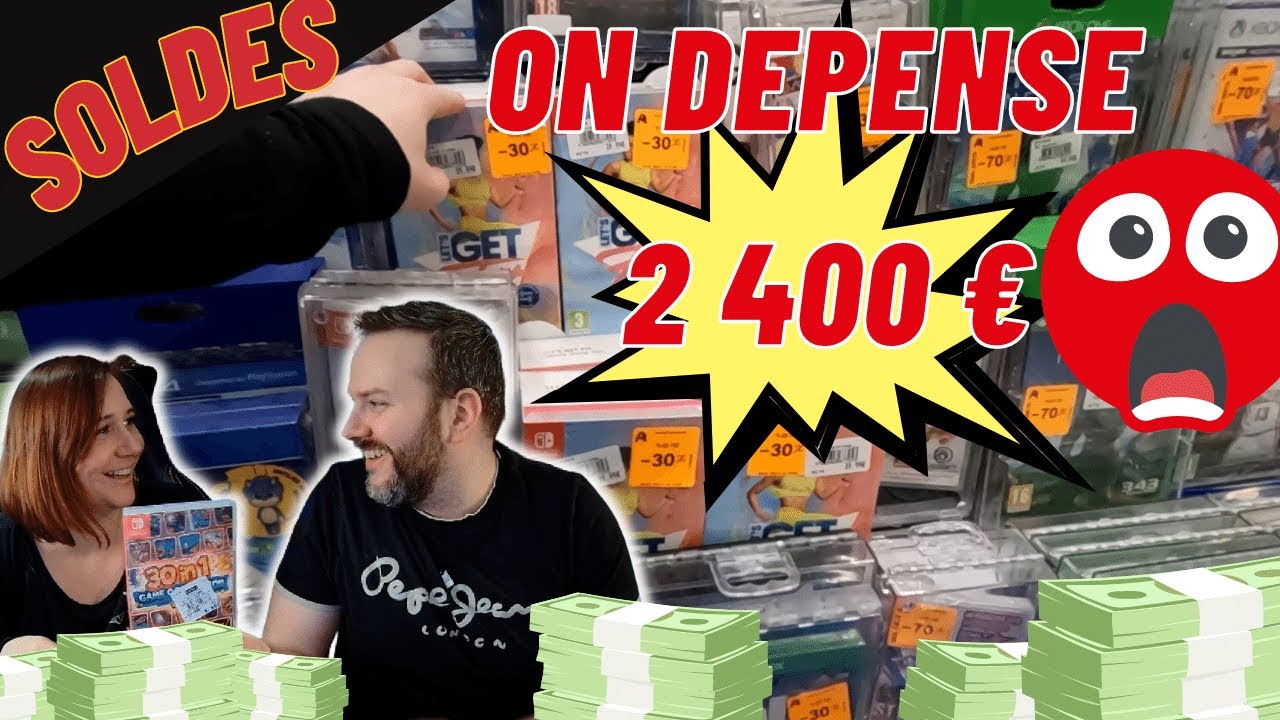 ON DEPENSE 2400 EURO 😱 ACHAT SOLDE D'HIVER  jeu vidéo manga switch ps4 ff7 wii u 3ds ds TV