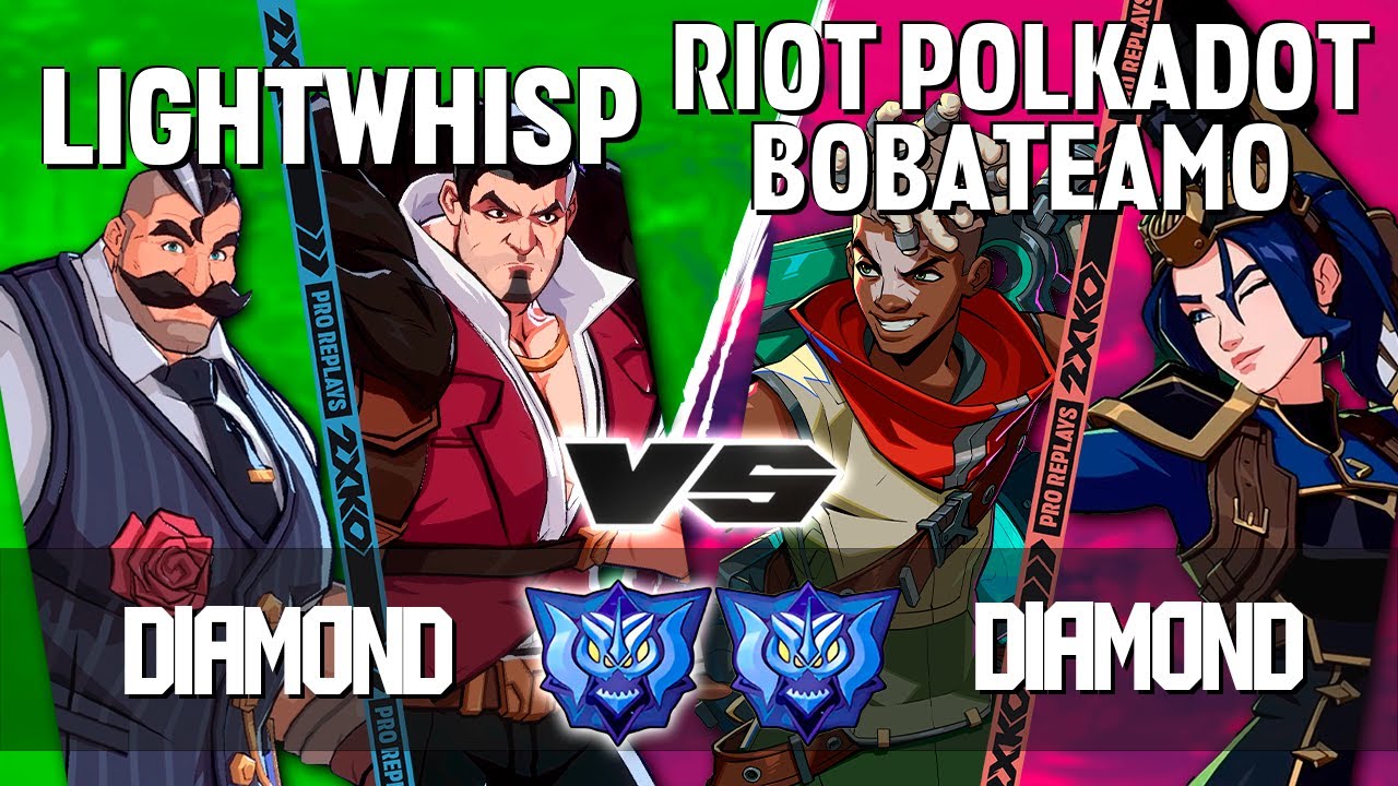 2XKO ▰ LIGHTWHISP (Darius-Braum) vs RIOT POLKADOT - BOBATEAMO (Ekko-Caitlyn) ▰2XKO Pro level replays