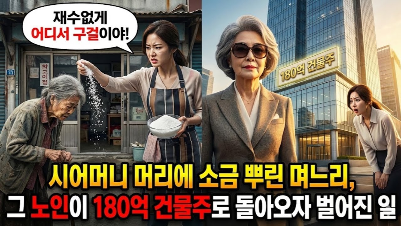 시어머니 머리에 소금 뿌린 며느리, 그 노인이 180억 건물주로 돌아오자 벌어진 일 | 노후사연 | 사연라디오 | 감동사연 | 인생사연 l