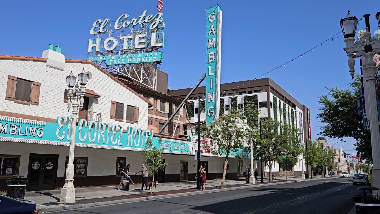 Walking East Fremont Street In Downtown Las Vegas