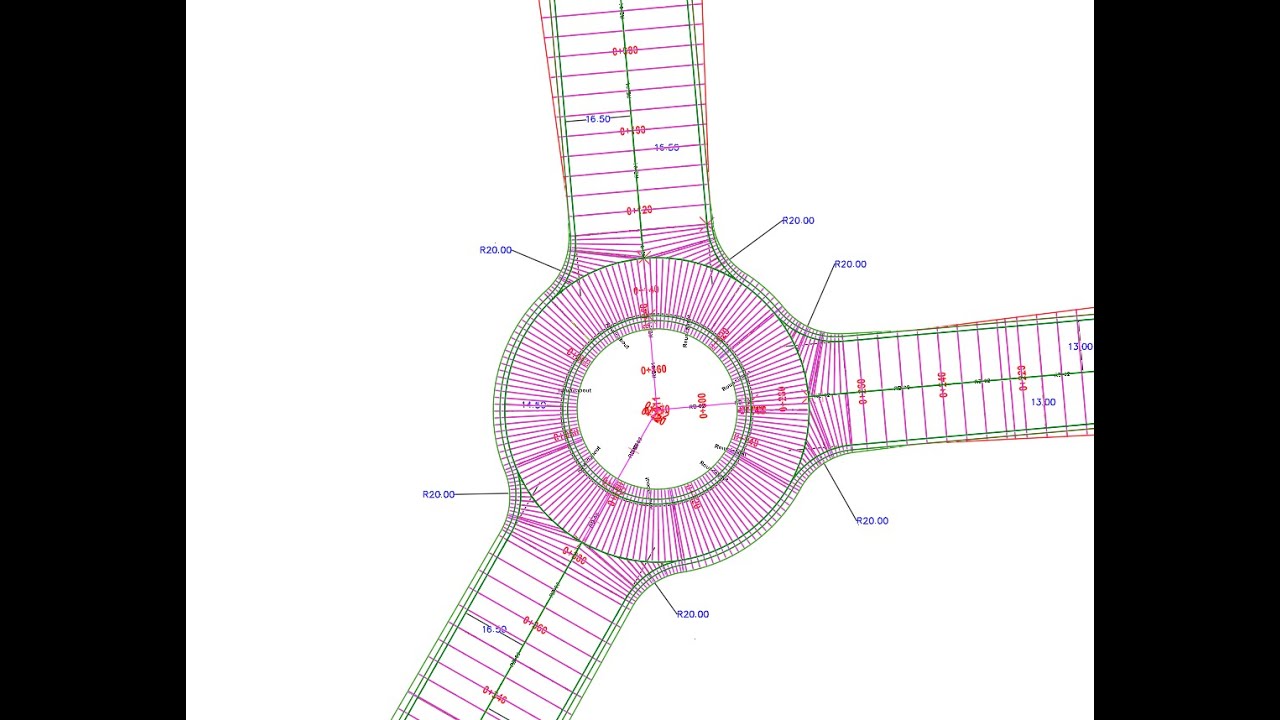 دليلك لتصميم دوار بثلاثة مداخل باستخدام Civil 3D